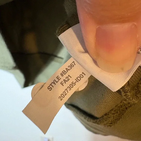 J. Crew Relaxed Velour Hoodie Olive Green Pullover Sweatshirt XS Style BA367 - Picture 4 of 5